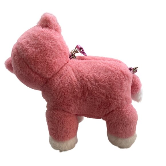 Wonder Nation Plush Pink Animal Backpack Purse For Kids With Adjustable Shiny St - Picture 5 of 7